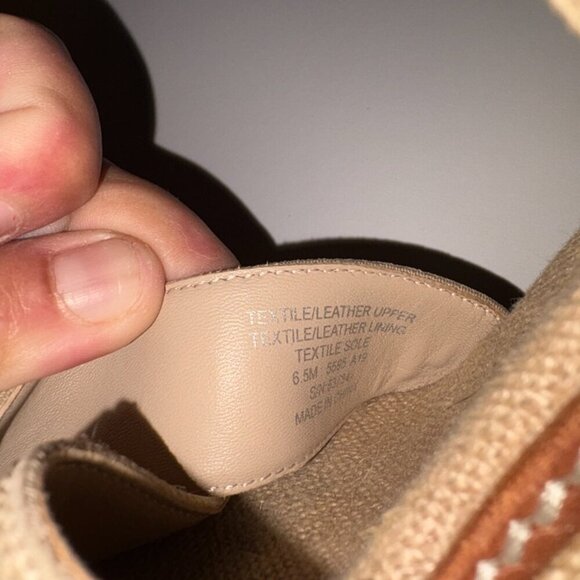 TORY BURCH FRIEDA ESPADRILLE in NATURAL JUTE LEATHER size 6.5 - Picture 7 of 10